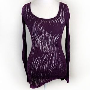 Express Long Sleeve Asymmetrical Top Size Medium